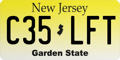 NJ license plate C35LFT