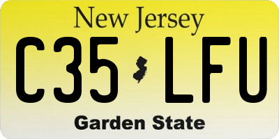 NJ license plate C35LFU