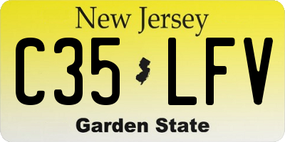 NJ license plate C35LFV