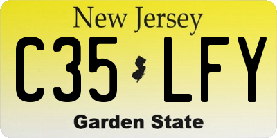 NJ license plate C35LFY