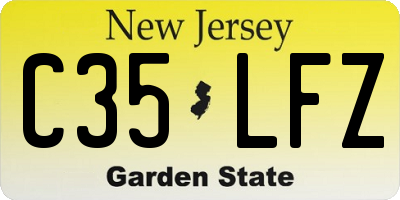 NJ license plate C35LFZ