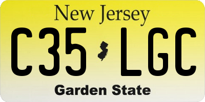 NJ license plate C35LGC