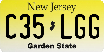 NJ license plate C35LGG