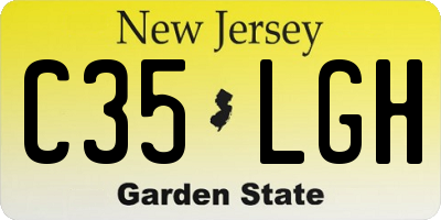 NJ license plate C35LGH