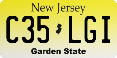 NJ license plate C35LGI