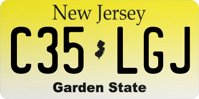 NJ license plate C35LGJ