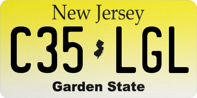 NJ license plate C35LGL