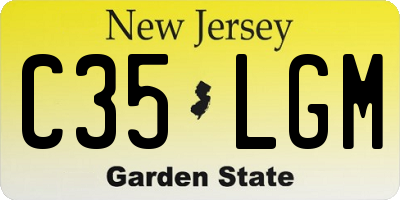 NJ license plate C35LGM