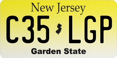 NJ license plate C35LGP