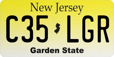 NJ license plate C35LGR