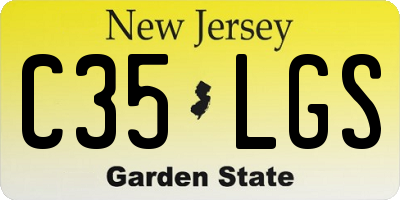 NJ license plate C35LGS