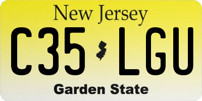NJ license plate C35LGU