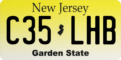 NJ license plate C35LHB