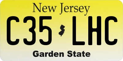 NJ license plate C35LHC