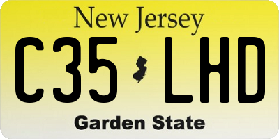 NJ license plate C35LHD