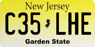 NJ license plate C35LHE