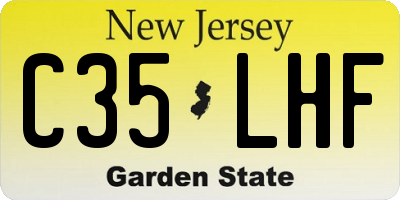 NJ license plate C35LHF