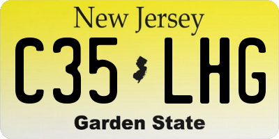 NJ license plate C35LHG