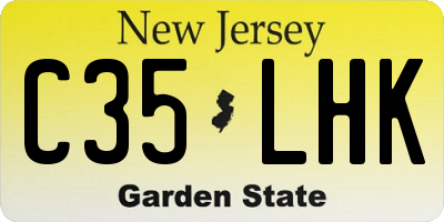 NJ license plate C35LHK