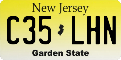 NJ license plate C35LHN