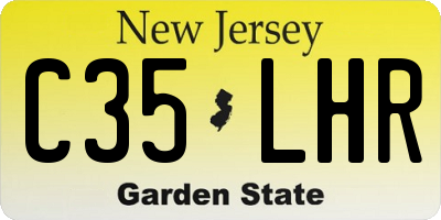 NJ license plate C35LHR