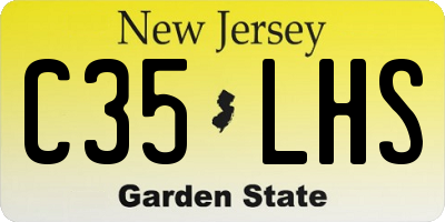 NJ license plate C35LHS