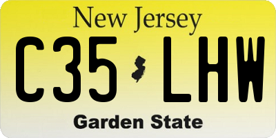 NJ license plate C35LHW