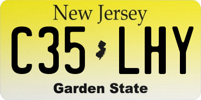 NJ license plate C35LHY