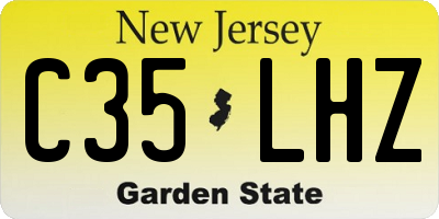 NJ license plate C35LHZ