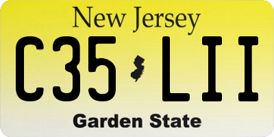 NJ license plate C35LII