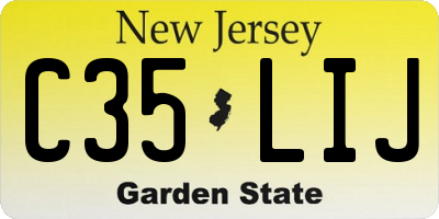 NJ license plate C35LIJ