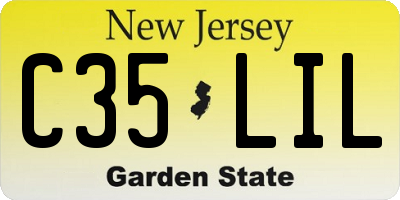 NJ license plate C35LIL