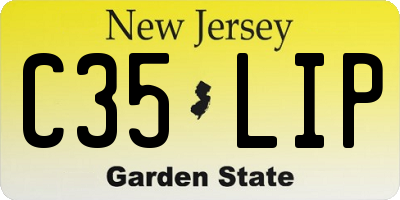 NJ license plate C35LIP