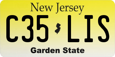 NJ license plate C35LIS