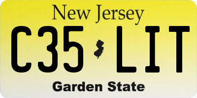 NJ license plate C35LIT