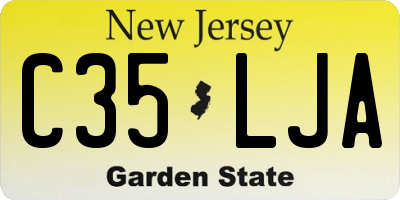 NJ license plate C35LJA