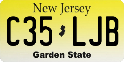NJ license plate C35LJB
