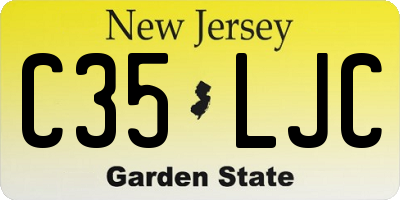 NJ license plate C35LJC