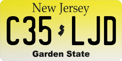 NJ license plate C35LJD