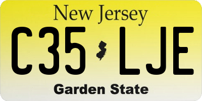 NJ license plate C35LJE