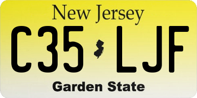 NJ license plate C35LJF