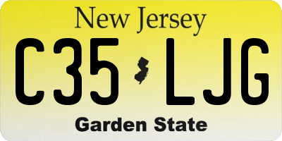 NJ license plate C35LJG