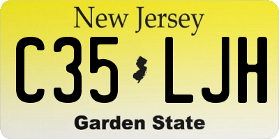 NJ license plate C35LJH