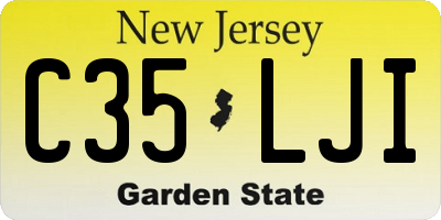 NJ license plate C35LJI