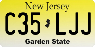 NJ license plate C35LJJ
