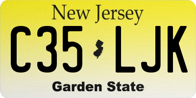 NJ license plate C35LJK