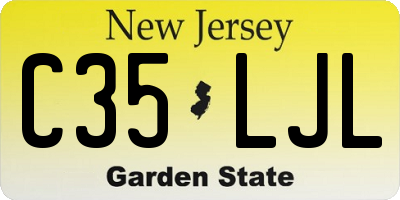 NJ license plate C35LJL