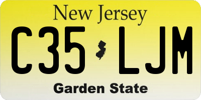 NJ license plate C35LJM