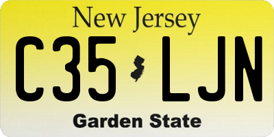 NJ license plate C35LJN