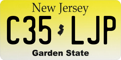 NJ license plate C35LJP